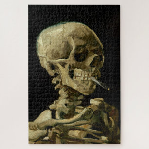 Vincent Van Gogh Skeleton mit einer brennenden Zig Puzzle