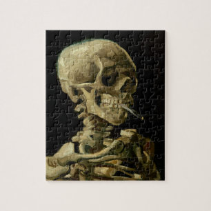 Vincent Van Gogh Skeleton mit einer brennenden Zig Puzzle