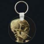 Vincent Van Gogh Skeleton mit einer brennenden Zig Schlüsselanhänger<br><div class="desc">Vincent Van Gogh Skeleton mit einem Burning Cigarette Vintag Fine Art Schlüsselanhänger</div>