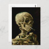 Vincent Van Gogh Skeleton with a Burning Cigarette Postkarte (Vorne/Hinten)