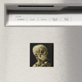 Vincent Van Gogh Skelett mit brennender Zigarette Magnet (In Situ (Geschirrspüler))