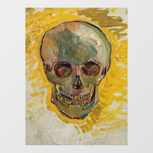 Vincent van Gogh - Skull 1887 #2 Fensteraufkleber (Blatt)