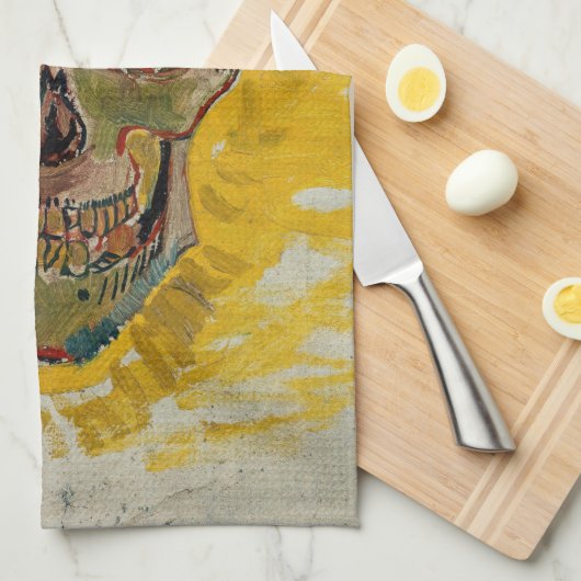 Vincent van Gogh - Skull 1887 #2 Geschirrtuch (Viertel Falte)