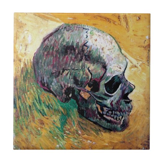 Vincent Van Gogh - Skull in Profile - Fine Art Fliese (Vorderseite)