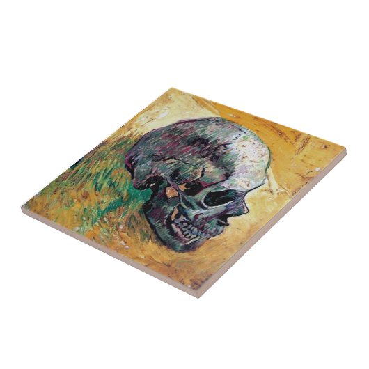 Vincent Van Gogh - Skull in Profile - Fine Art Fliese (Seite)