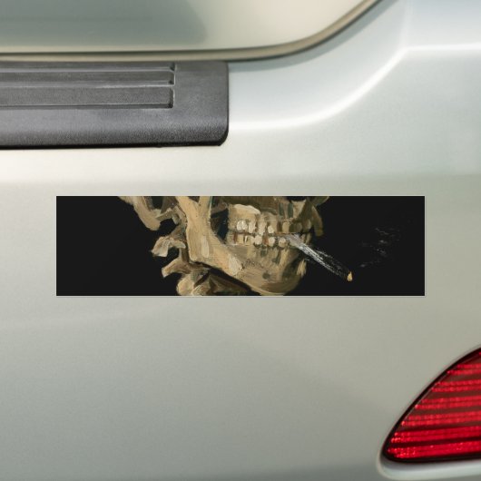 Vincent van Gogh - Skull mit brennender Zigarette Autoaufkleber (Auf Auto)