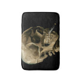 Vincent van Gogh - Skull mit brennender Zigarette Badematte (Vorderseite Vertikal)