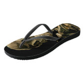 Vincent van Gogh - Skull mit brennender Zigarette Badesandalen (Schrägansicht)