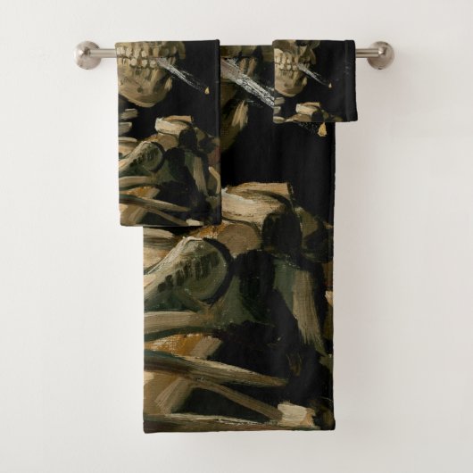 Vincent van Gogh - Skull mit brennender Zigarette Badhandtuch Set (Insitu)