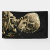 Vincent van Gogh - Skull mit brennender Zigarette Banner (Horizontal)