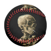 Vincent van Gogh - Skull mit brennender Zigarette Baseball (Vorderseite Links)