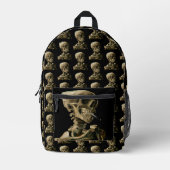 Vincent van Gogh - Skull mit brennender Zigarette Bedruckter Rucksack (Vorderseite)