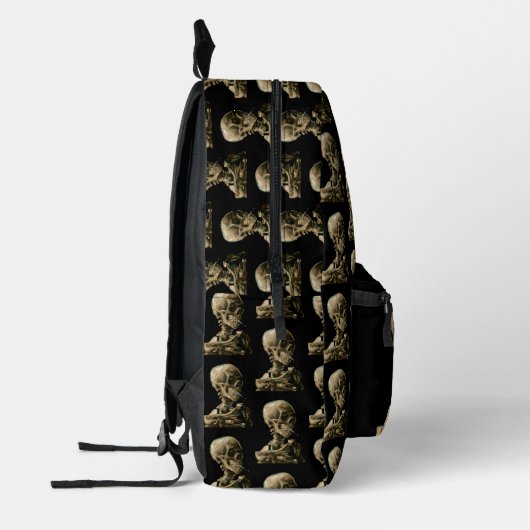 Vincent van Gogh - Skull mit brennender Zigarette Bedruckter Rucksack (Links)