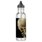 Vincent van Gogh - Skull mit brennender Zigarette Edelstahlflasche (Links)