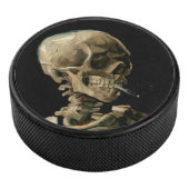 Vincent van Gogh - Skull mit brennender Zigarette Eishockey Puck (3/4)