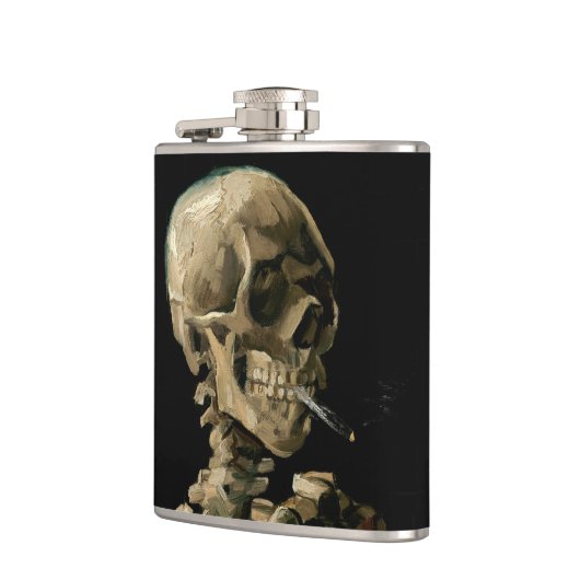 Vincent van Gogh - Skull mit brennender Zigarette Flachmann (Links)