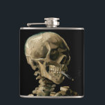 Vincent van Gogh - Skull mit brennender Zigarette Flachmann<br><div class="desc">Kopf eines Skeletts mit brennender Zigarette / Schädel mit brennender Zigarette / Kran de squelette fumant une zigarette - Vincent van Gogh,  1885</div>