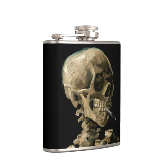 Vincent van Gogh - Skull mit brennender Zigarette Flachmann (Rechts)