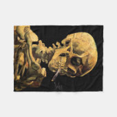 Vincent Van Gogh - Skull mit brennender Zigarette Fleecedecke (Vorderseite (Horizontal))