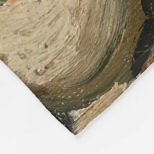 Vincent van Gogh - Skull mit brennender Zigarette Fleecedecke (Ecke)