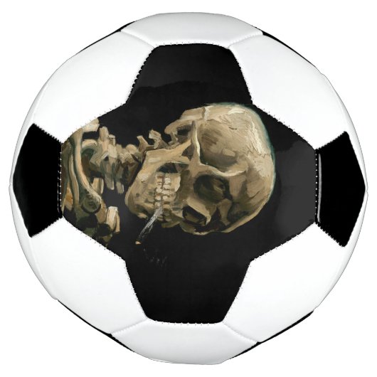 Vincent van Gogh - Skull mit brennender Zigarette Fußball (Gedreht)