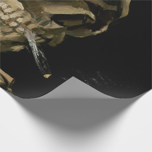 Vincent van Gogh - Skull mit brennender Zigarette Geschenkpapier (Ecke)