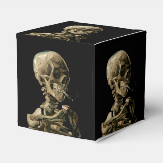 Vincent van Gogh - Skull mit brennender Zigarette Geschenkschachtel (Rückseite)
