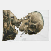 Vincent van Gogh - Skull mit brennender Zigarette Geschirrtuch (Horizontal)