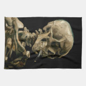 Vincent van Gogh - Skull mit brennender Zigarette Geschirrtuch (Horizontal)