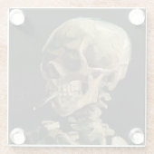Vincent van Gogh - Skull mit brennender Zigarette Glasuntersetzer (Rückseite)