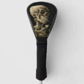 Vincent van Gogh - Skull mit brennender Zigarette Golf Headcover (Vorderseite)