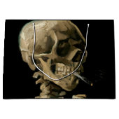 Vincent van Gogh - Skull mit brennender Zigarette Große Geschenktüte (Vorderseite)