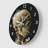 Vincent van Gogh - Skull mit brennender Zigarette Große Wanduhr (Winkel)
