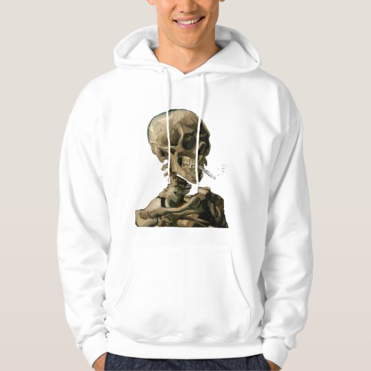 Vincent van Gogh - Skull mit brennender Zigarette Hoodie (Vorderseite)