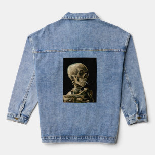 Vincent van Gogh - Skull mit brennender Zigarette Jeansjacke