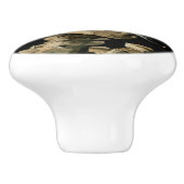 Vincent van Gogh - Skull mit brennender Zigarette Keramikknauf (Seitenansicht)