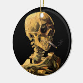 Vincent Van Gogh - Skull mit brennender Zigarette Keramikornament (Links)