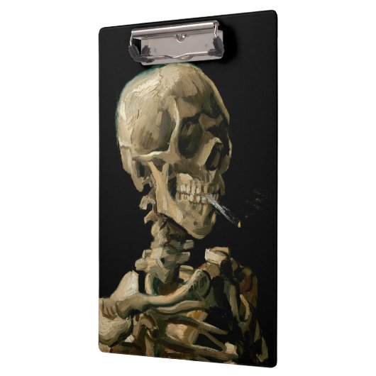 Vincent van Gogh - Skull mit brennender Zigarette Klemmbrett (Links)