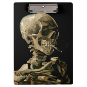 Vincent van Gogh - Skull mit brennender Zigarette Klemmbrett