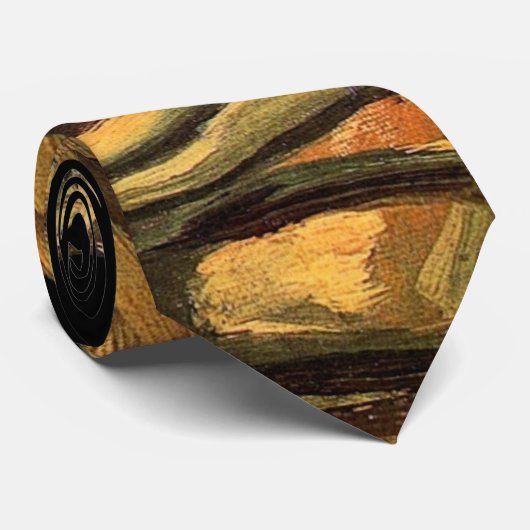 Vincent Van Gogh - Skull mit brennender Zigarette Krawatte (Gerollt)