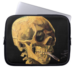 Vincent Van Gogh - Skull mit brennender Zigarette Laptopschutzhülle