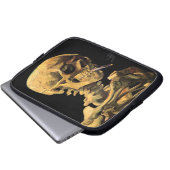 Vincent Van Gogh - Skull mit brennender Zigarette Laptopschutzhülle (Vorne Knopf)