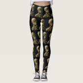 Vincent van Gogh - Skull mit brennender Zigarette Leggings (Vorderseite)