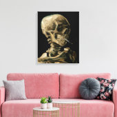 Vincent van Gogh - Skull mit brennender Zigarette Leinwanddruck (Insitu (Wohnzimmer))
