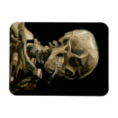 Vincent van Gogh - Skull mit brennender Zigarette Magnet (Horizontal)