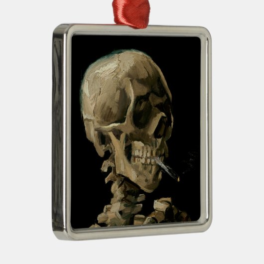 Vincent van Gogh - Skull mit brennender Zigarette Ornament Aus Metall (Rechts)