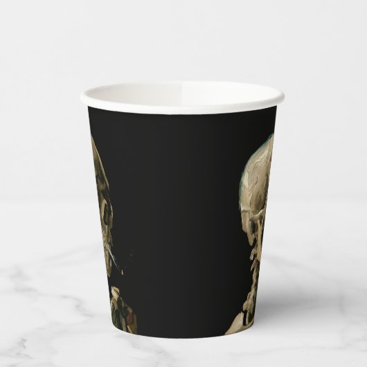 Vincent van Gogh - Skull mit brennender Zigarette Pappbecher (Links)