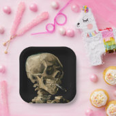 Vincent van Gogh - Skull mit brennender Zigarette Pappteller (Party)
