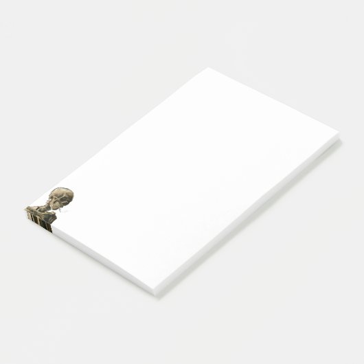 Vincent van Gogh - Skull mit brennender Zigarette Post-it Klebezettel (angewinkelt)