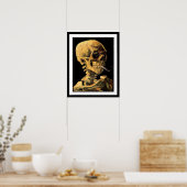 Vincent Van Gogh - Skull mit brennender Zigarette Poster (Küche)